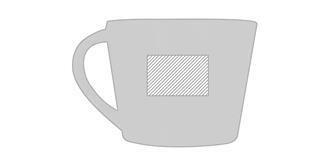 Tasse 180 ml avec soucoupe en porcelaine Vekoa - Impression Gauche
