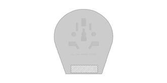 Adaptateur de voyage universel en plastique Vreako - Impression Haut