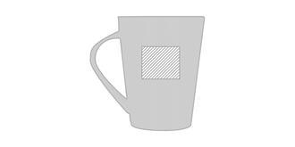 Mug de 250 ml en céramique Royena - Impression Gauche
