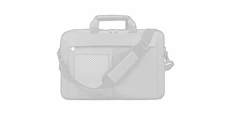 OBG PUB - Sac ordinateur adaptable en polyester Drojeo - impression avant coté gauche Sac ordinateur adaptable en polyester Drojeo - impression avant coté gauche