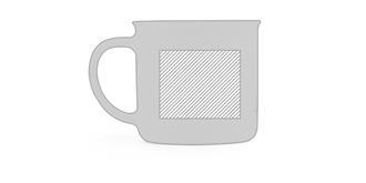 Tasse avec décoration noël en céramique Vermo - A l'avant