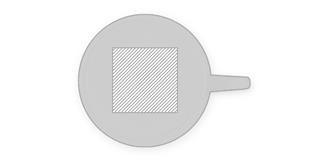 Tasse avec décoration noël en céramique Vermo - Impression Bas