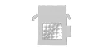 Sac en coton recyclé avec cordon de serrage Drafto - Marquage Recto