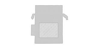 Sac en coton recyclé avec cordon de serrage Drafto - Marquage Verso