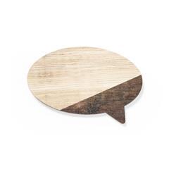 OBG PUB - Magnet rond au design bicolore en bois Taclier