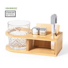 OBG PUB - Elegant set Whisky en bambou naturel Devin
