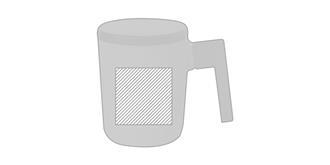 Tasse en céramique décor en bois naturel Haruncate - Marquage Recto