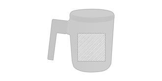 Tasse en céramique décor en bois naturel Haruncate - Marquage Verso