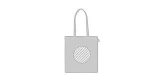 Sac shopping en coton organique Zipper - A l'avant
