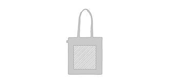 Sac shopping en coton organique Zipper - Marquage Verso
