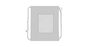 Sac à dos à cordelette polyester Arctico - Marquage Recto