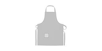 Tablier en denim 240 gr/m² en coton Demir - Impression Droite