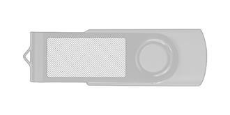 Clé USB en plastique rotative Houston - Marquage Verso