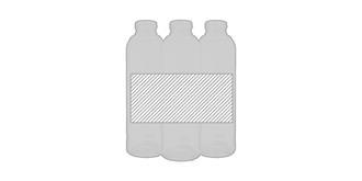 Bouteille en verre avec housse en jute Migale - Marquage autour