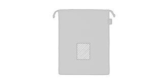 Sac alimentaire en filet RPET à cordon Viggie - Impression Poche