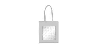Sac shopping coton 180 gr/m² Tonell - Marquage Recto