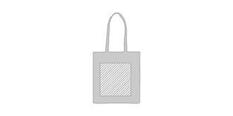 Sac shopping coton 180 gr/m² Tonell - Marquage Verso