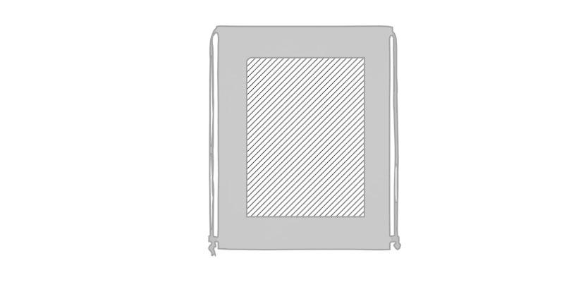 OBG.PUB - Sac avec cordon de serrage réfléchissant Zion 5L - Marquage Recto Sac avec cordon de serrage réfléchissant Zion 5L - Marquage Recto