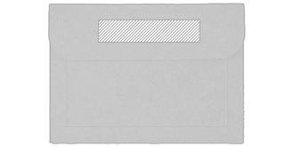 Pochette feutre ordinateur en RPET Poujilo - Impression avant en haut