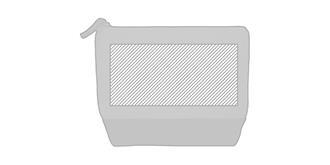 Trousse en coton bicolore Pleuren - Marquage Recto