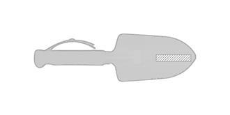 Petite pelle décapsuleur en acier Gardenia - Impression Bas