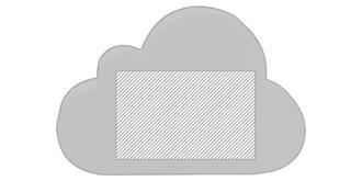 Anti-stress en forme de nuage en PU Clovis - Marquage Recto