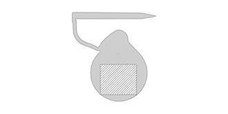 Stylo à bille avec support en ABS Stany - Impression Bas