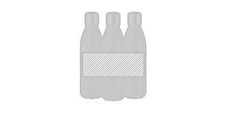 Bouteille en verre coloré 650ml avec bouchon Asper - Marquage autour