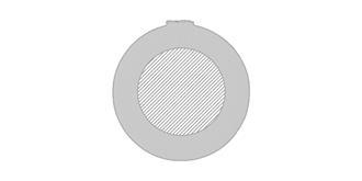 Petit miroir de poche double coque en liège Gulpa - Marquage Recto