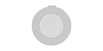 Petit miroir de poche double coque en liège Gulpa - Marquage Verso