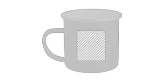 Tasse en métal émaillé vintage Platado - Impression Gauche