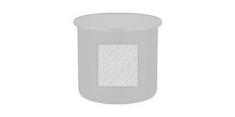 Tasse en métal émaillé vintage Platado - Marquage Recto