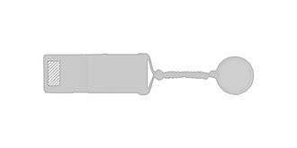 Porte-clés et support smartphone en bambou Prineu - Impression avant en bas