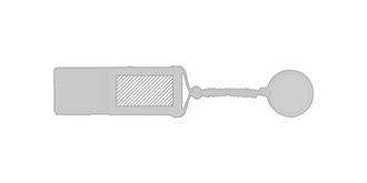 Porte-clés et support smartphone en bambou Prineu - Impression avant en haut