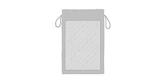 Grand sac à cordon en coton unicolore Tanker - Marquage Recto