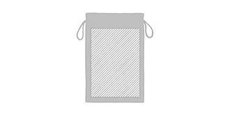 Grand sac à cordon en coton unicolore Tanker - Marquage Verso