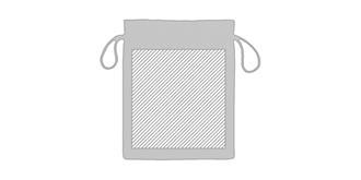 Sac en coton coloré modèle moyen Sake - Marquage Verso