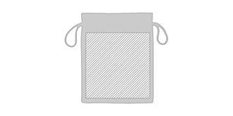 Sac à cordon en coton moyen format Mate - Marquage Recto