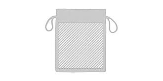 Sac à cordon en coton moyen format Mate - Marquage Verso