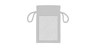 Petit sac en coton pour cadeau design chic Smiley - Marquage Verso