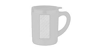 Gobelet à double paroi 300ml en acier Nokka - Impression Droite