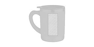 Gobelet à double paroi 300ml en acier Nokka - Impression Gauche