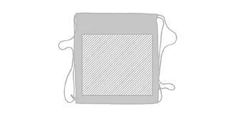 Sac à cordons avec bandes en polyester Stipe - Marquage Verso