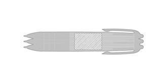 Stylo bille stylet 3 couleurs en ABS Mulen - Marquage autour