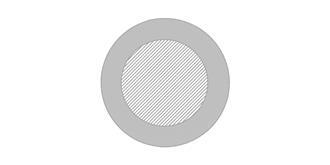 Miroir de poche double face en ABS Stunner - Marquage Recto