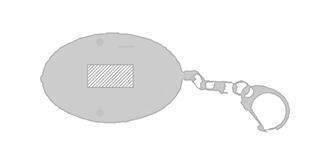 Mini alarme personnelle en ABS avec anneau Alarme - Marquage Verso