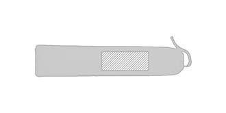 Hamac couleur naturel en polycoton et bois Hama - Impression pochette verso