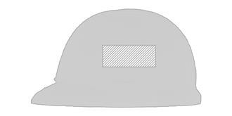 Anti-stress forme casque de chantier en PU Clasy - Impression Gauche