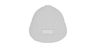 Anti-stress forme casque de chantier en PU Clasy - Marquage Recto