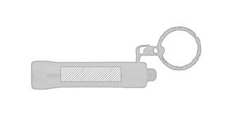 Mini lampe torche en aluminium bicolore Arizona - Marquage Recto